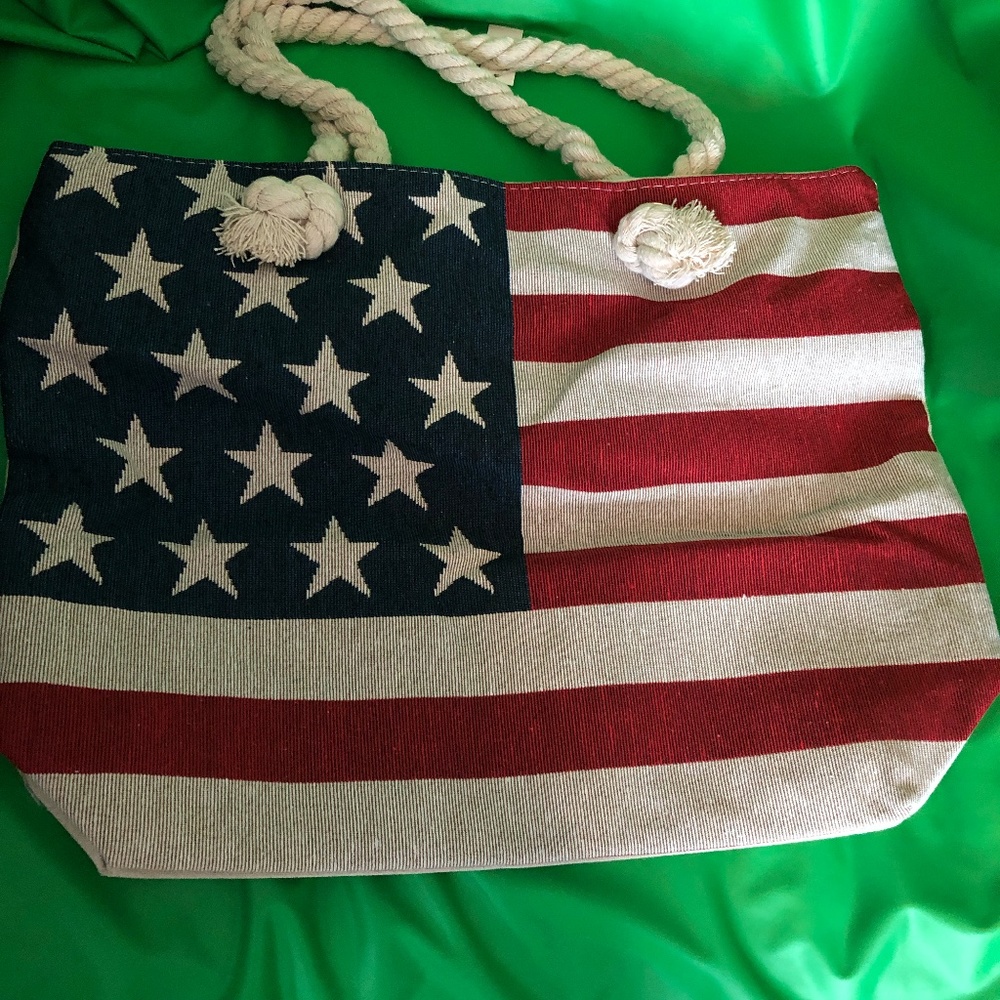 Beautiful Cotton USA Flag Bag